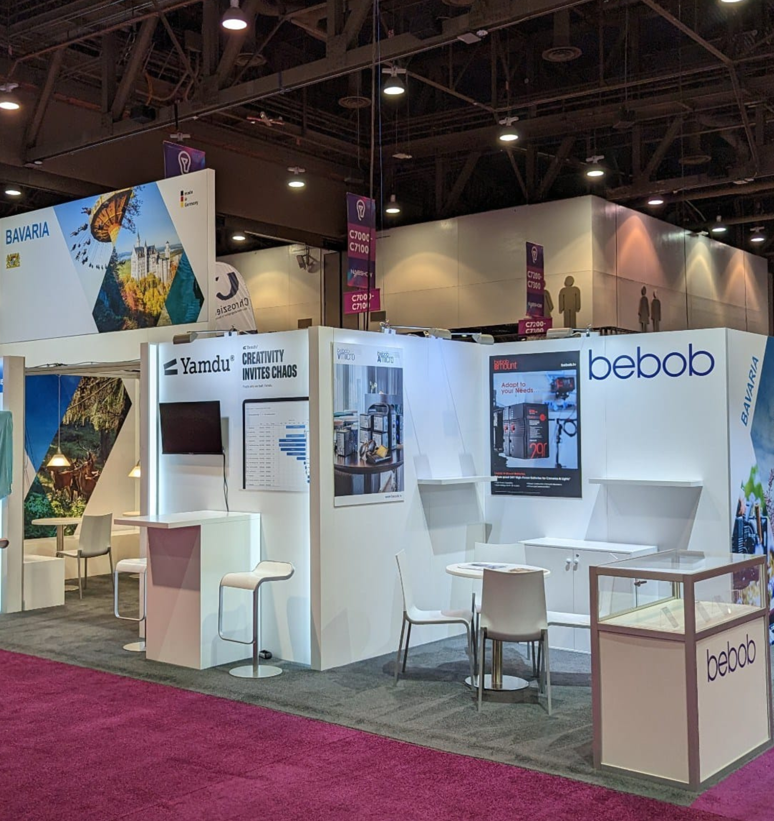 MMU Live Design set up Bavaria Pavilion for US trade show